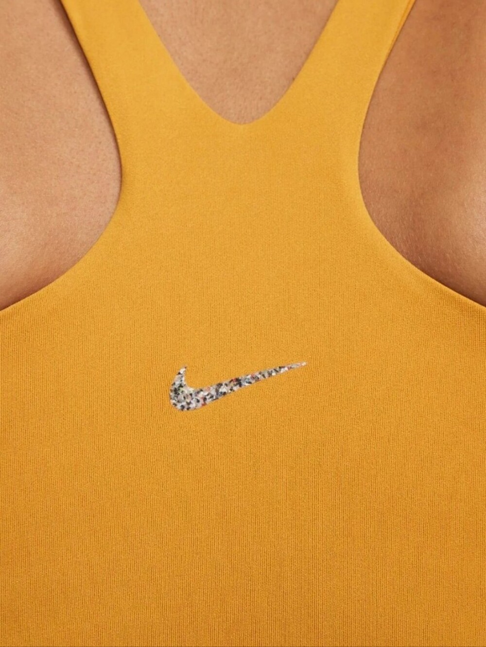 Nike Yoga Women's Yoga Dri-FIT Luxe Cropped Tank Top Gold Suede DQ6032 - Picture 4 of 10